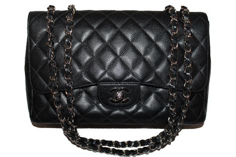 chanel black leather bag price